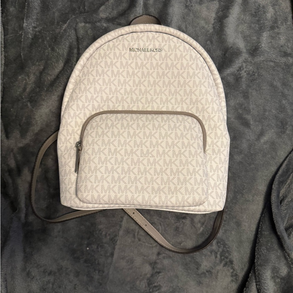 Michael Kors Beige Monogram Backpack